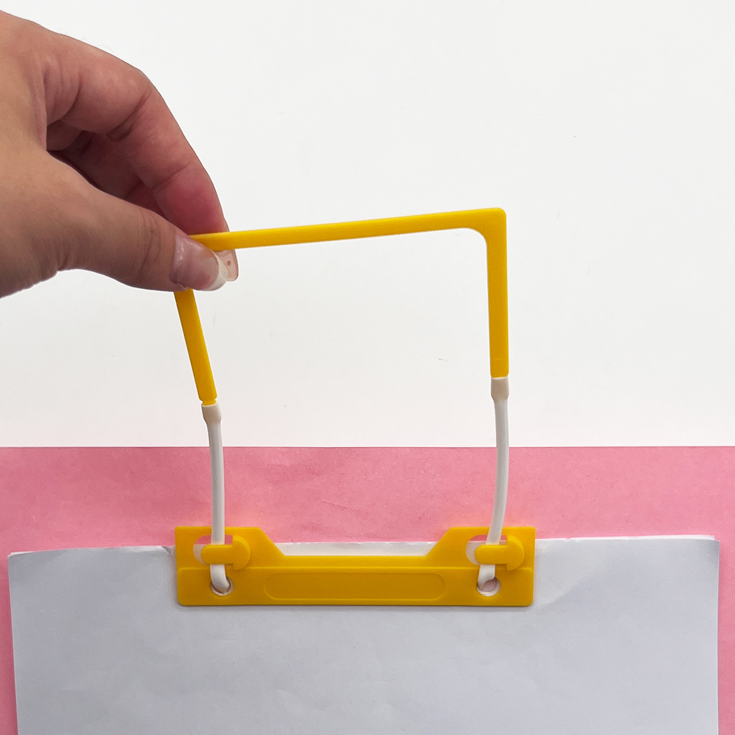 Good quality 80mm colorful U clip plastic paper fastener adhesive paper file fastener medical fastener for report